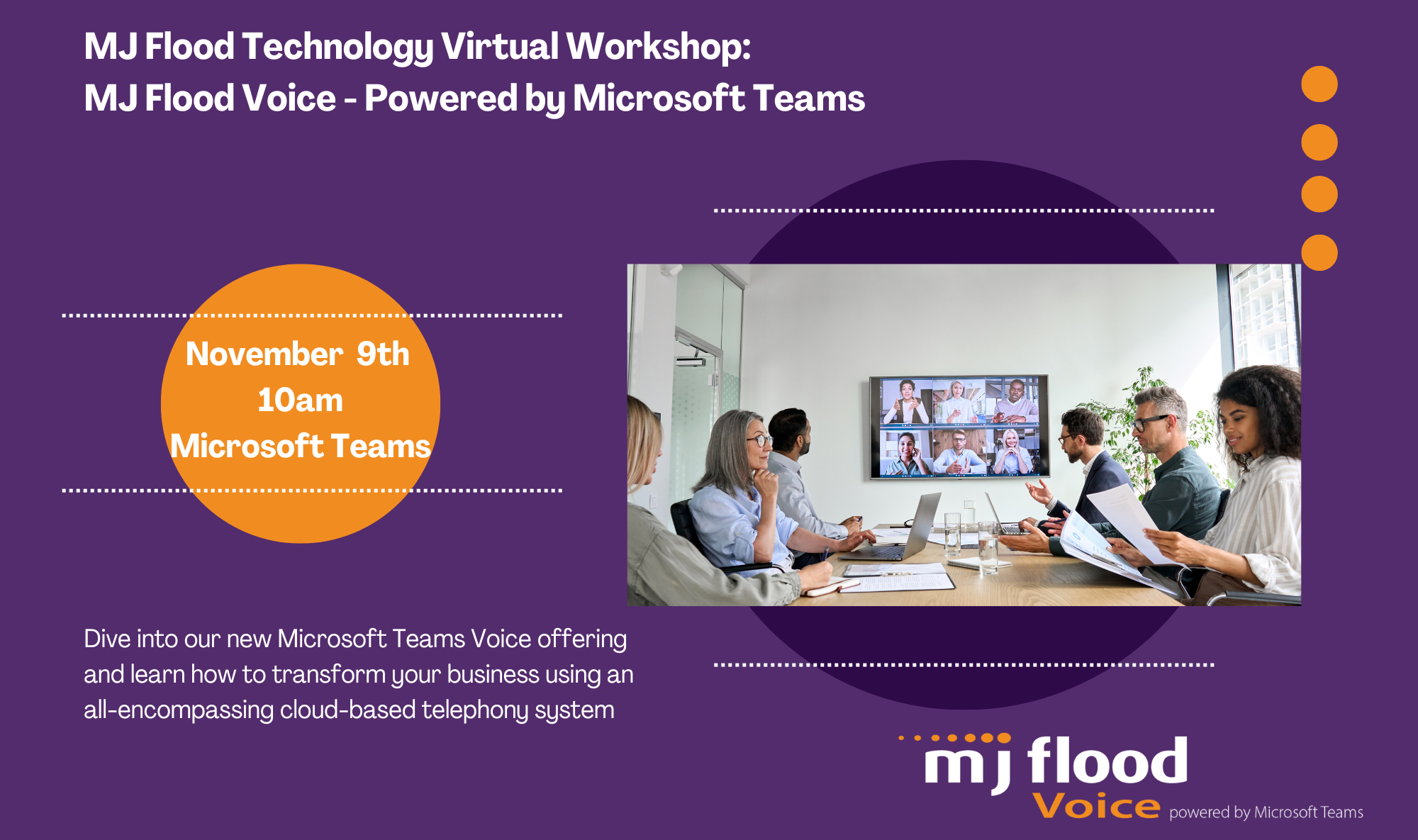 Discover Workshop: MJ Flood Voice – Powered by Microsoft Teams – Virtual
